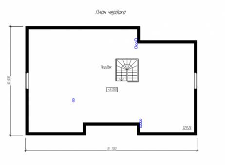 Проект одноэтажного дома с чердаком